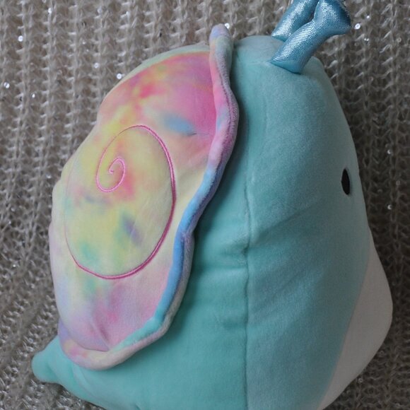 New 8" Sid SNAIL Unique Tie Dye Shell Squishmallow Plush KellyToy NWT Spring '21 - Picture 4 of 6